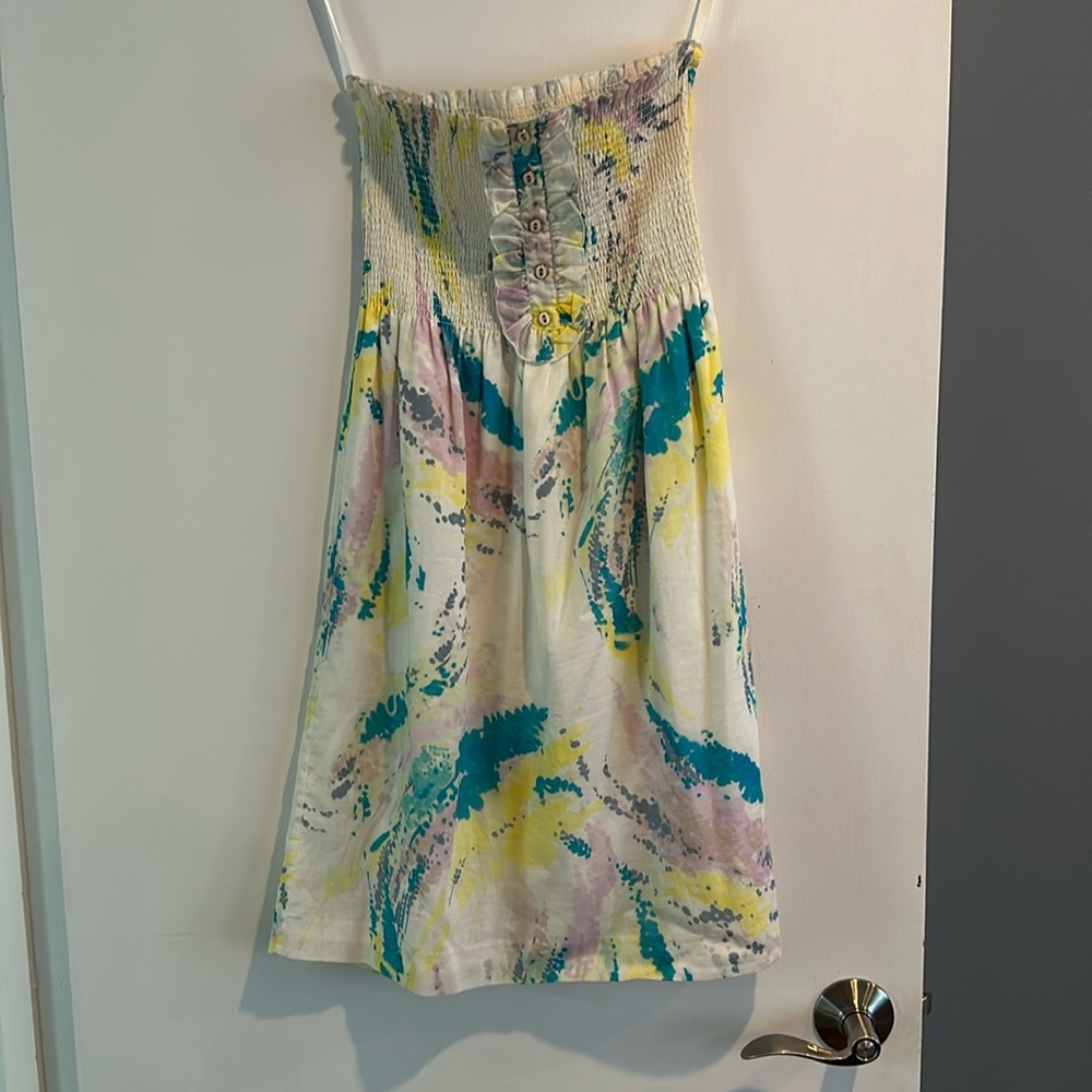 Gianni Bini tie dye strapless dress